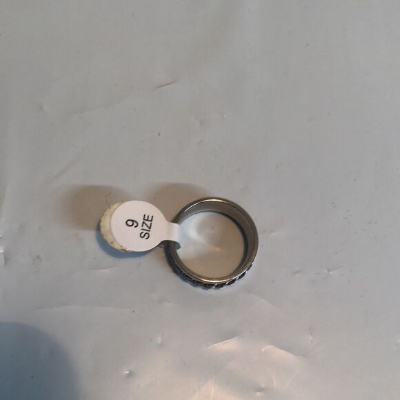 Stainless Steel Spinner Chain Ring Band Size 9 Unisex Accessory - Picture 2 of 4